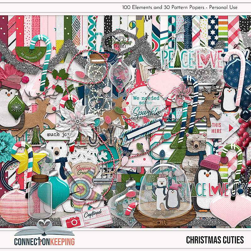 8.5x11 Christmas & Holiday Digital Scrapbooking Papers & Backgrounds