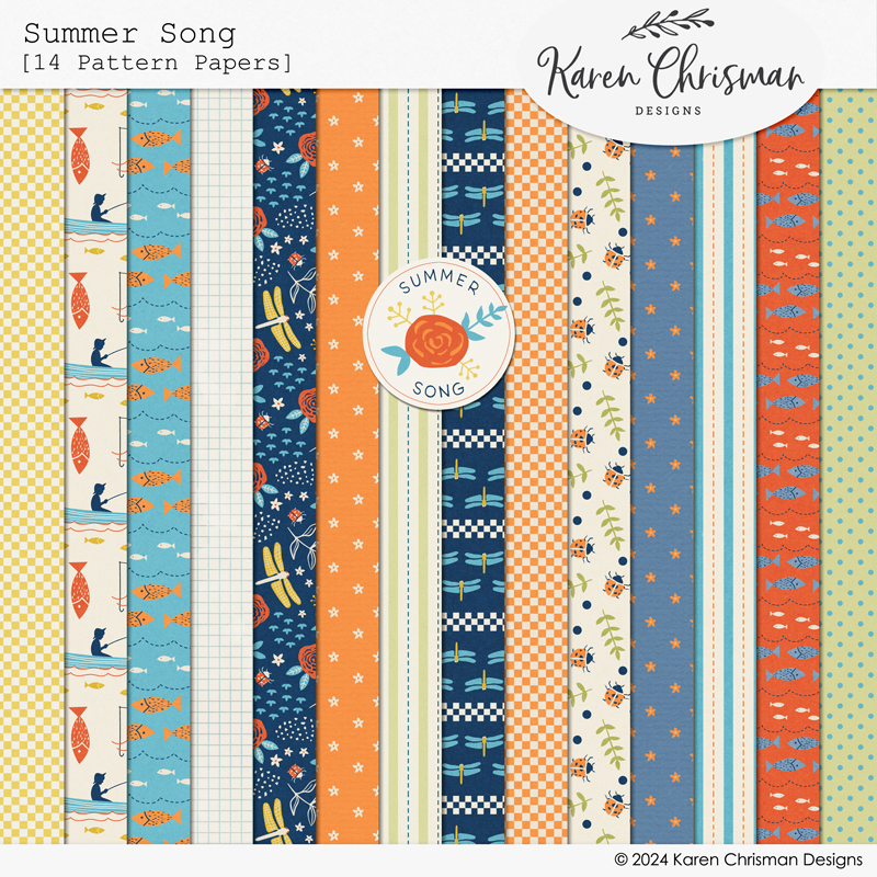 Summer Song Pattern Papers by Karen Chrisman