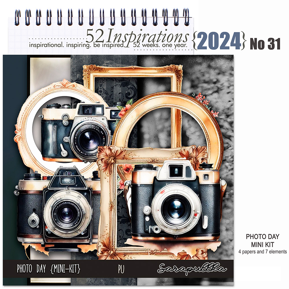 52 Inspirations 2024 No 31 Digiscrap MiniKit by Sarapulka Designs