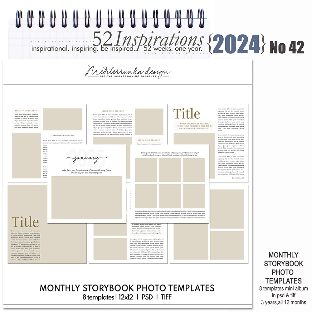 52 Inspirations 2024 no 42 Storybook Templates by Mediterranka