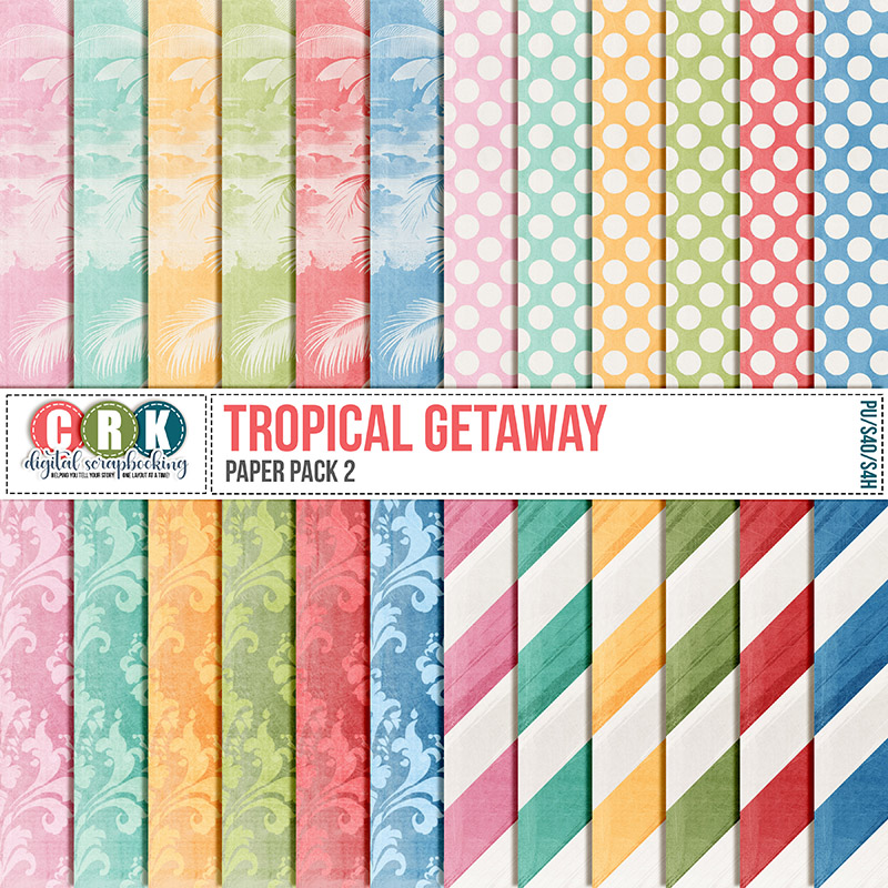 Tropical Getaway - Paper Pack 2 by CRK 