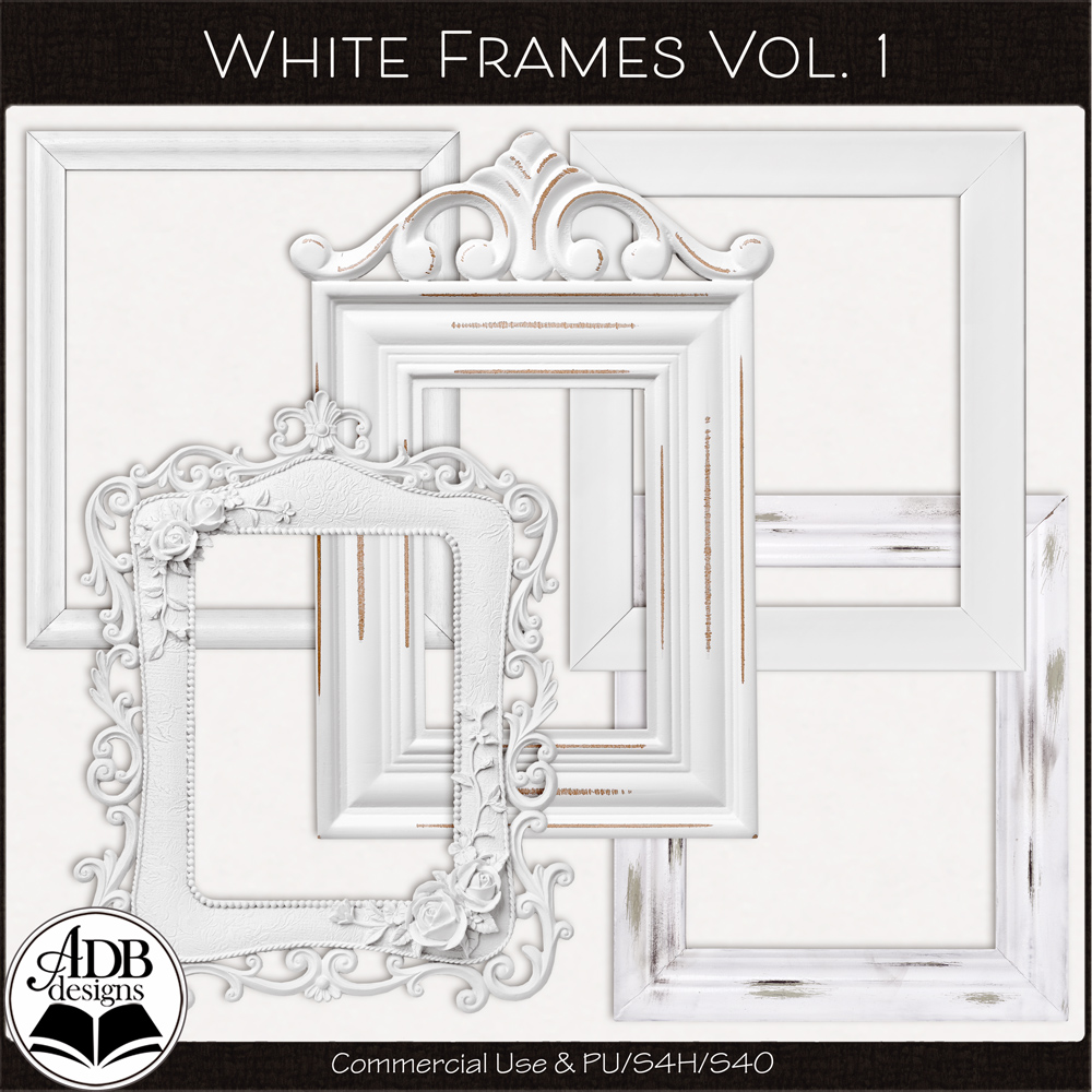 White Frames Vol 01 by ADB Designs CU/PU