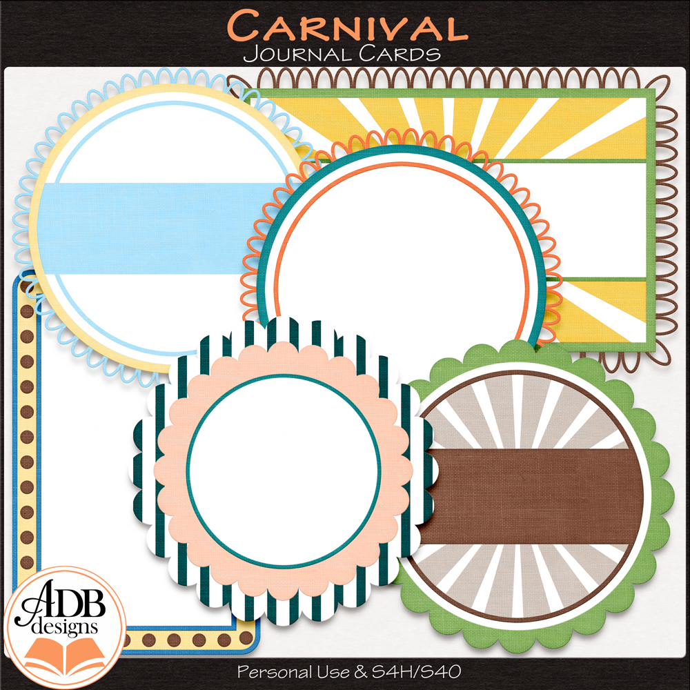 Carnival Journal Cards by ADB Designs