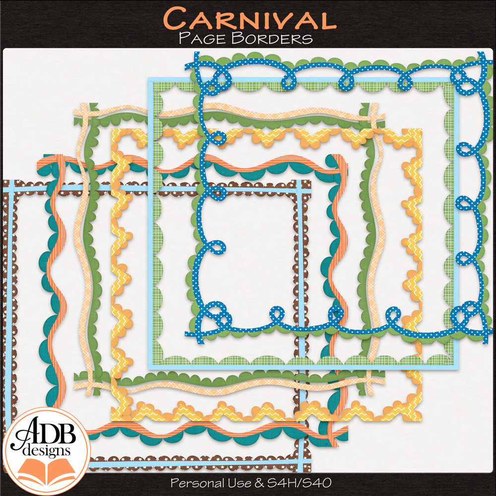 Carnival Page Borders by ADB Designs