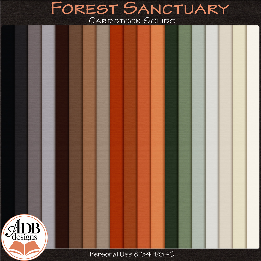 Forest Sanctuary Solid Papers by ADB Designs