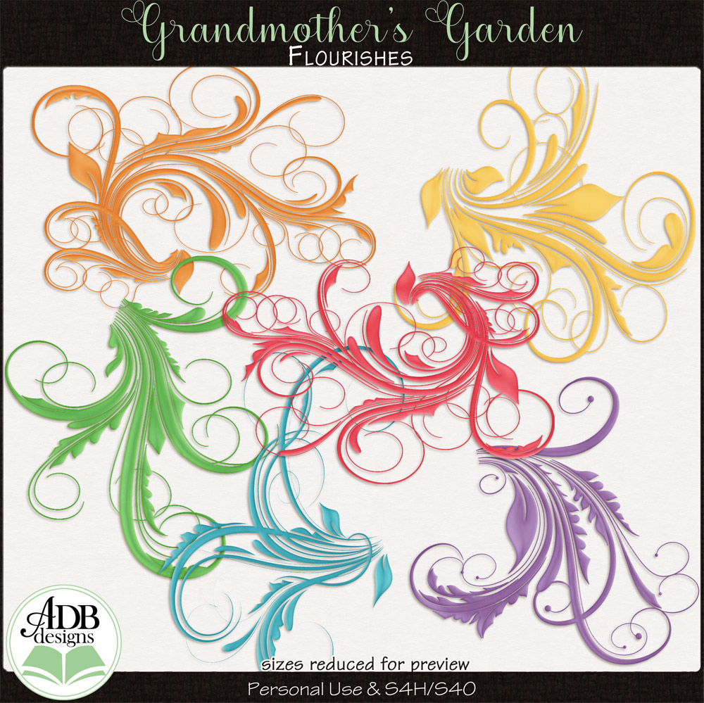 Grandmother's Garden Flourishes by ADB Designs