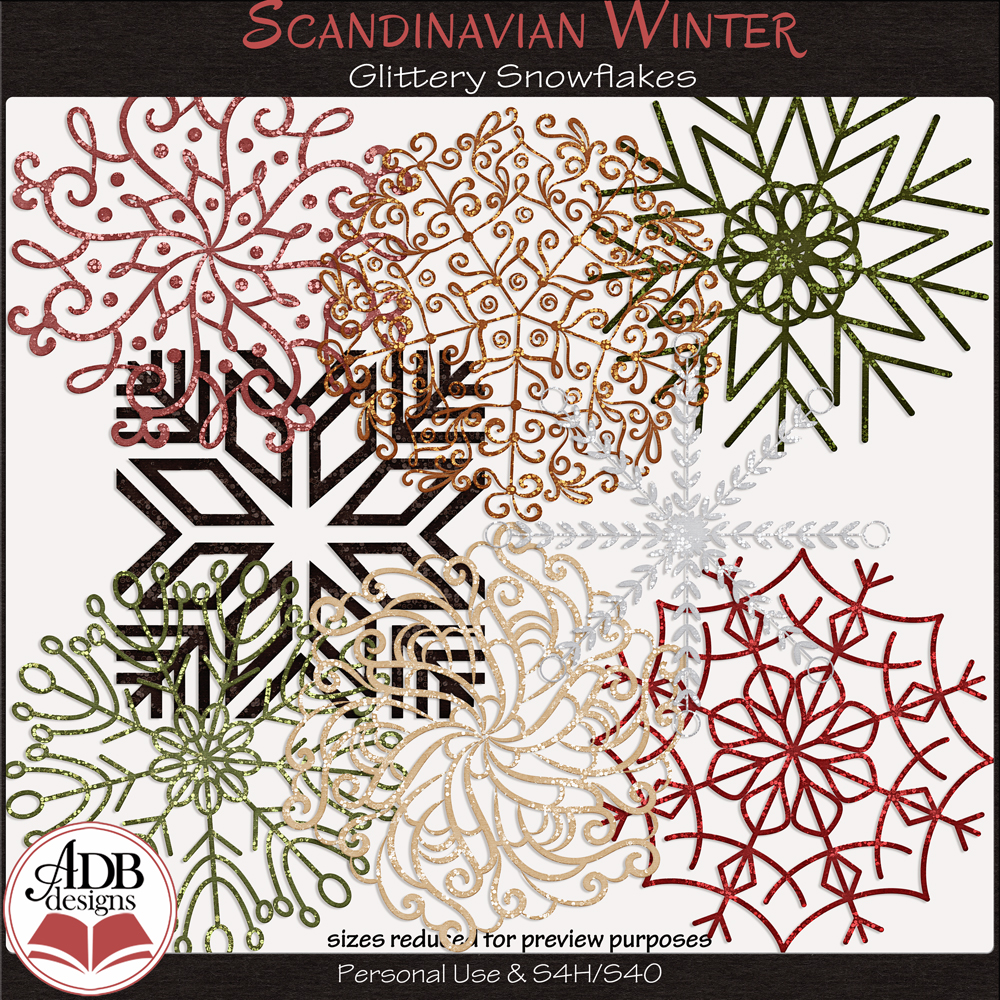 Scandinavian Winter Snowflakes by ADB Designs