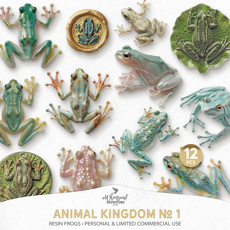 CU Animal Kingdom No 1 Resin Frogs