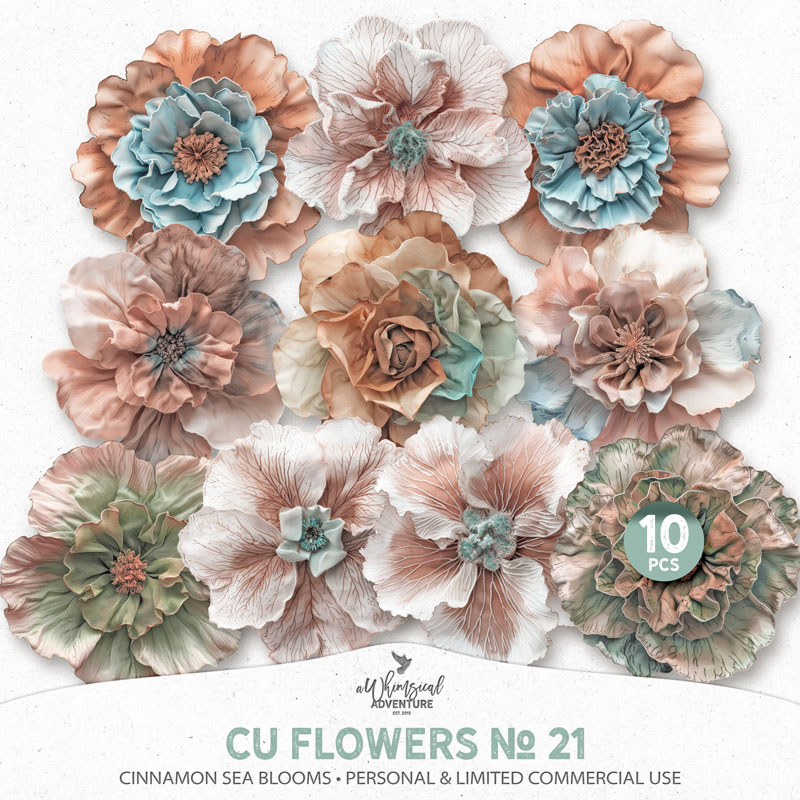 CU Flowers No 21 Cinnamon Sea Blooms