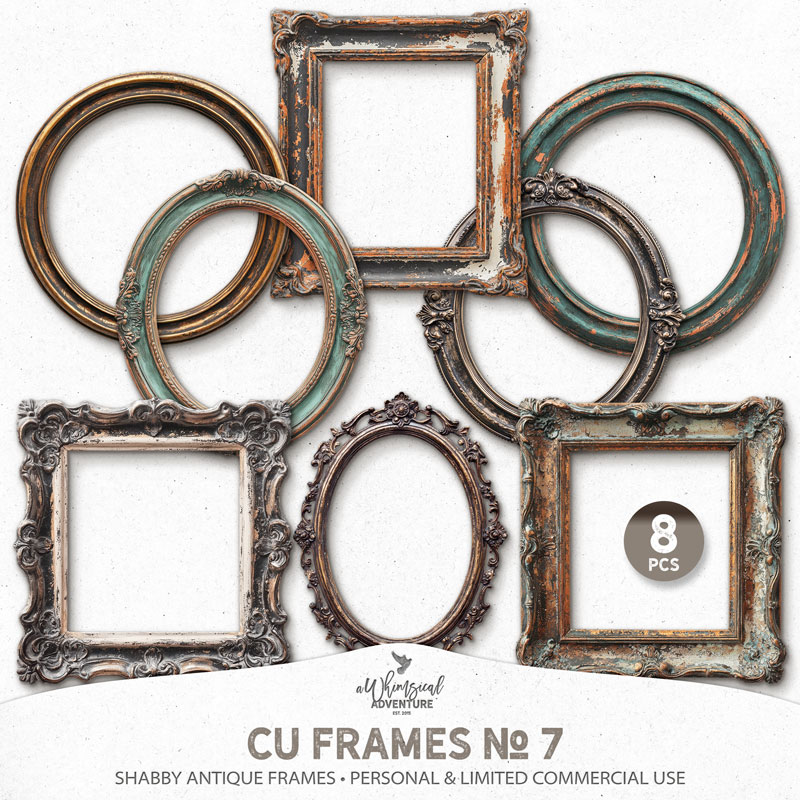 CU Frames No 7 Shabby Antique Frames