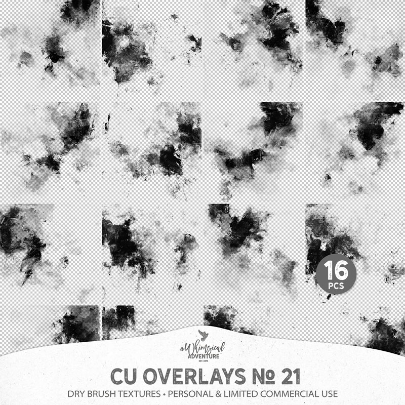 CU Overlays No 21 Dry Brush Textures