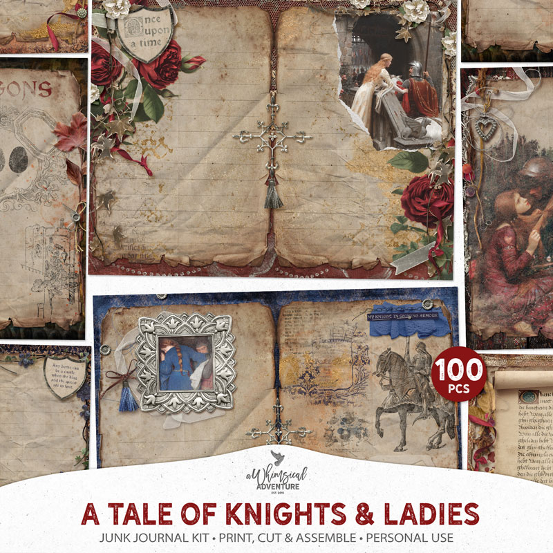 A Tale Of Knights And Ladies Junk Journal Kit