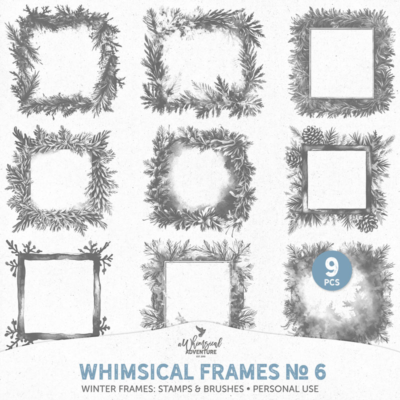 Whimsical Frames No 6 Winter Frames