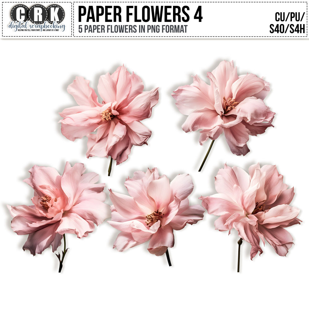 (CU) Paper Flowers Set 4 by CRK 