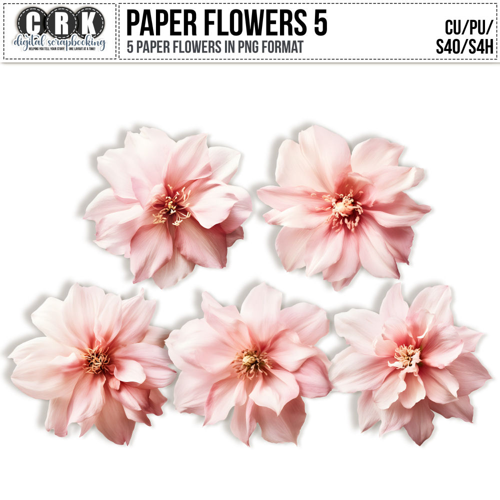 (CU) Paper Flowers Set 5 by CRK