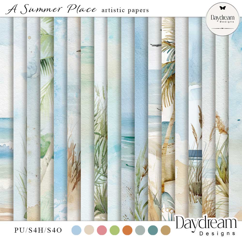 A Summer Place Artistic Papers by Daydream Designs 