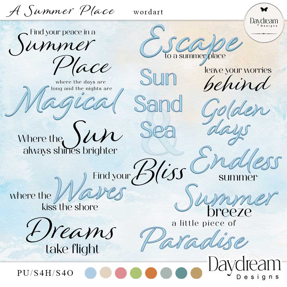 A Summer Place WordArt by Daydream Designs  
