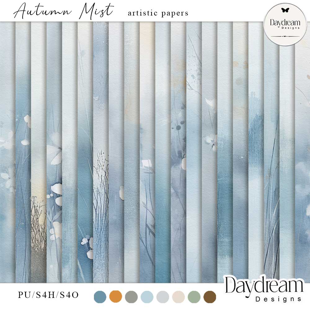 Autumn Mist Artistic Papers by Daydream Designs