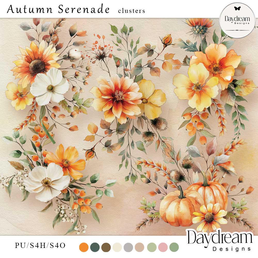 Autumn Serenade Clusters by Daydream Designs    