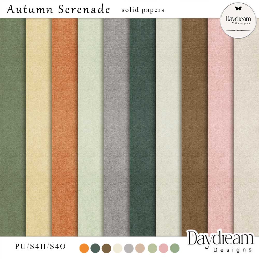 Autumn Serenade Solid Papers by Daydream Designs 