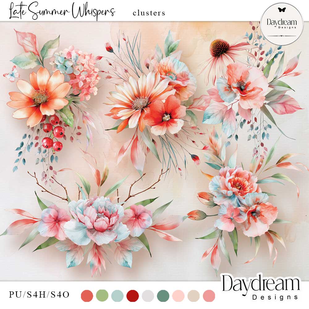 Late Summer Whispers Clusters by Daydream Designs     