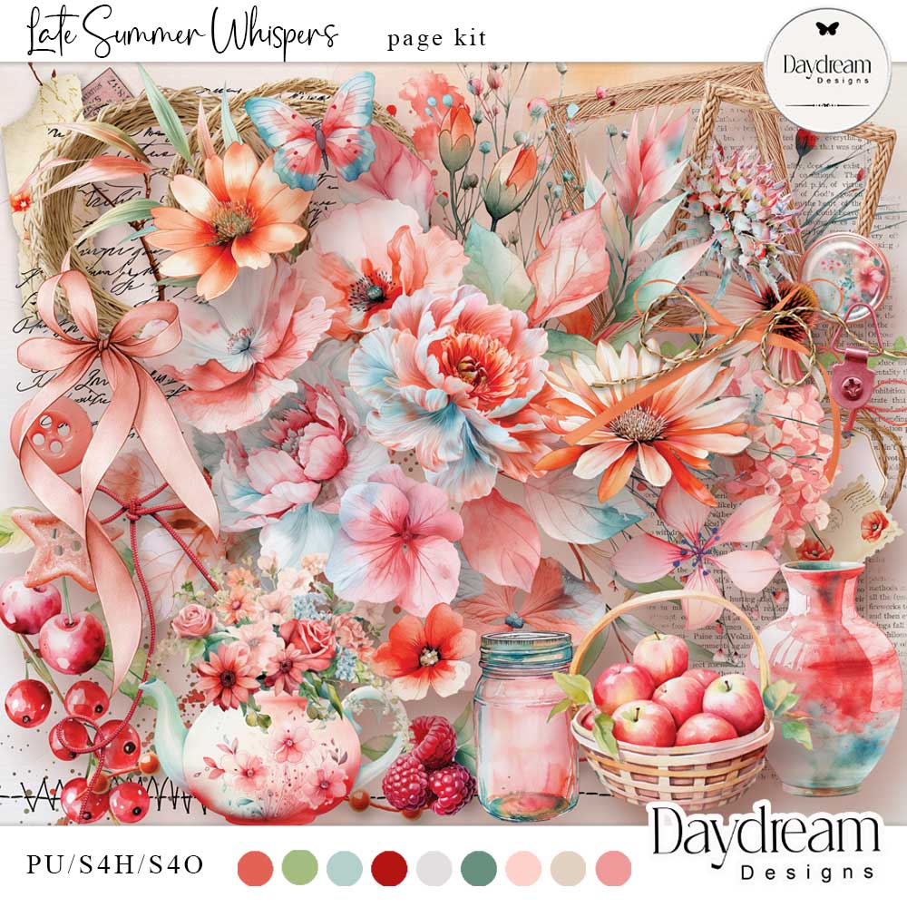 Late Summer Whispers Page Kit by Daydream Designs      