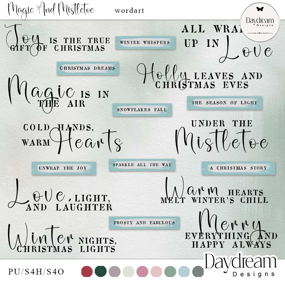 Magic And Mistletoe WordArt by Daydream Designs   