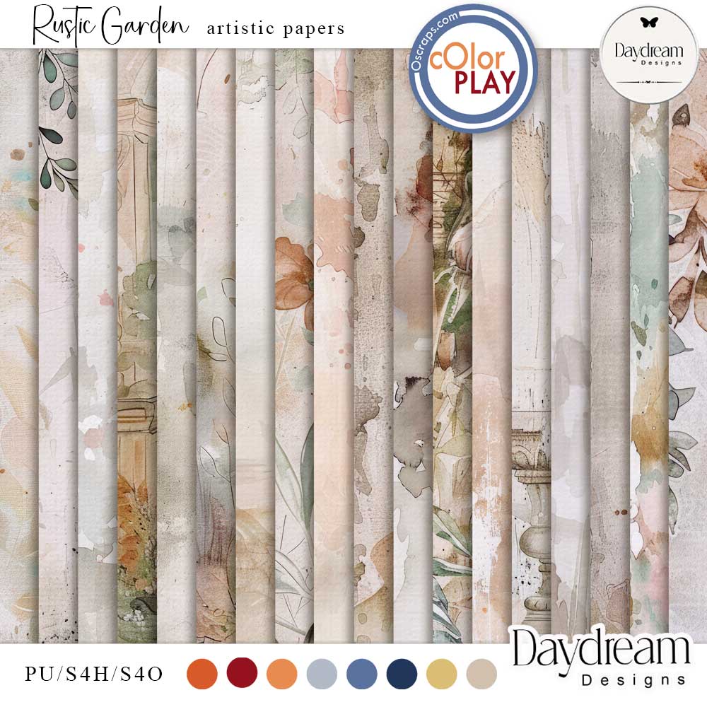 Rustic Garden Artistic Papers by Daydream Designs 