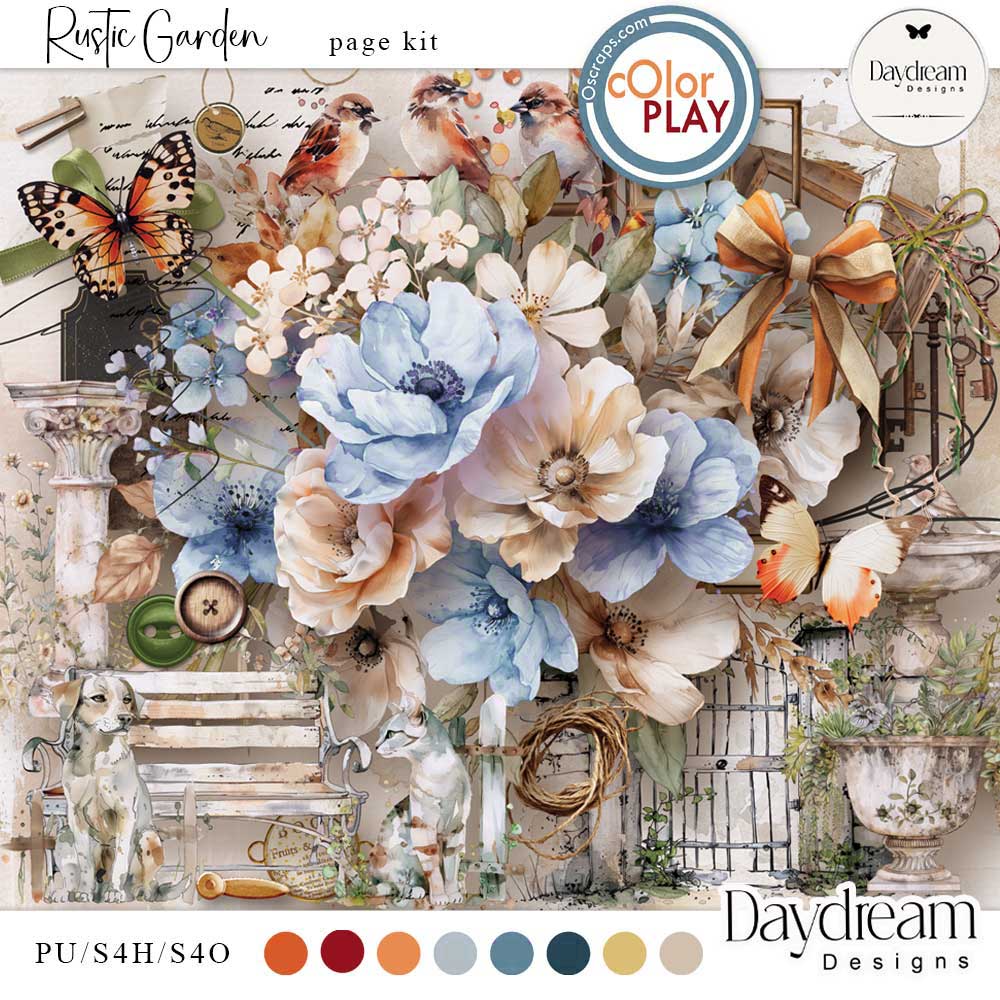 Rustic Garden Page Kit by Daydream Designs     