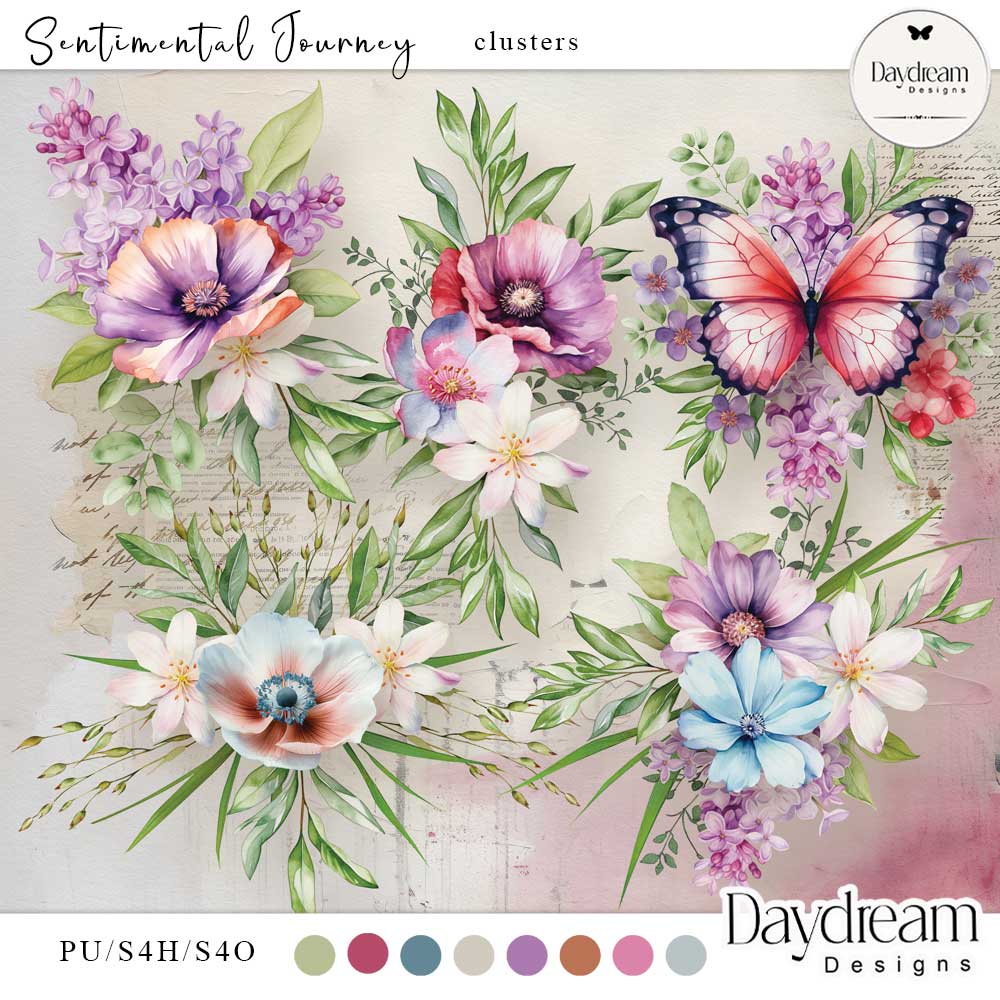 Sentimental Journey Clusters by Daydream Designs  
