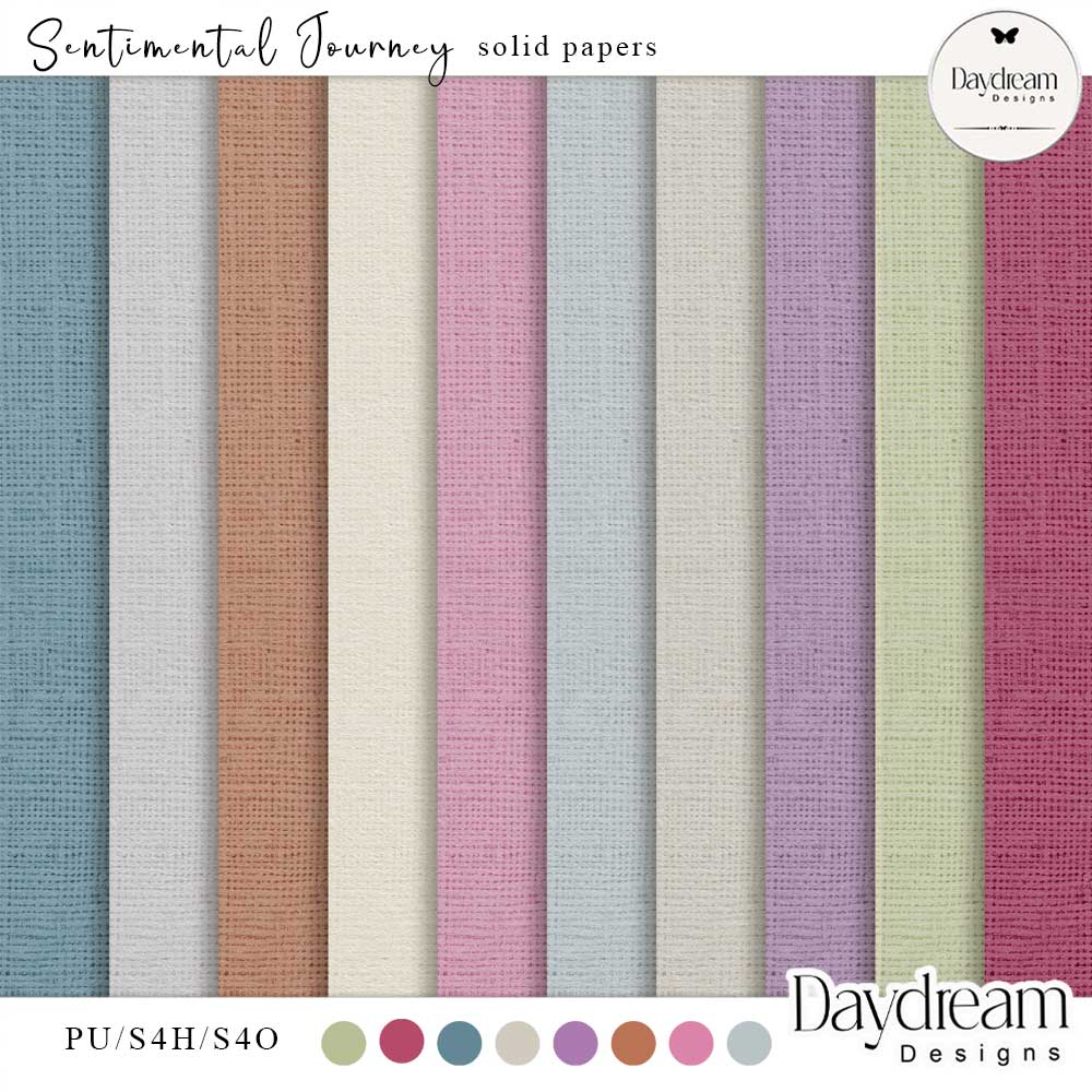Sentimental Journey Solid Papers by Daydream Designs