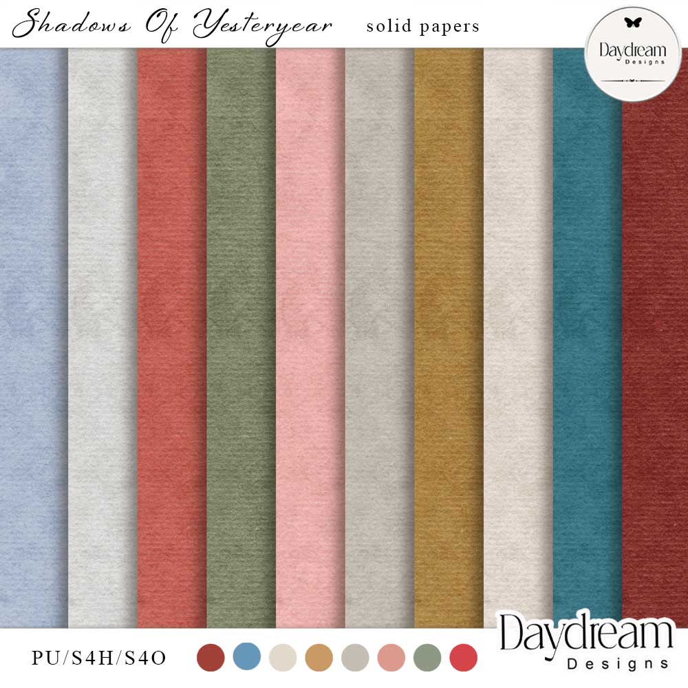 Shadows Of Yesteryear Solid Papers by Daydream Designs