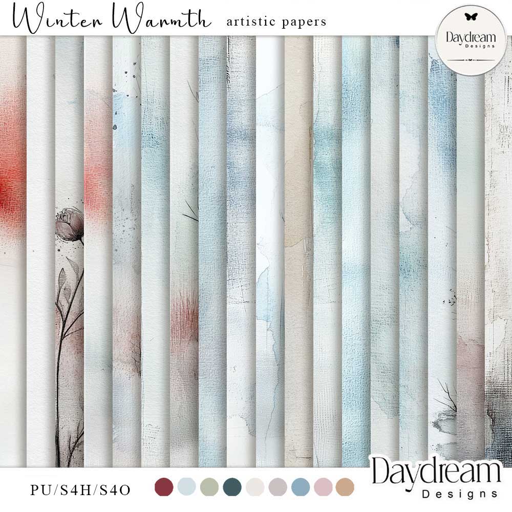 Winter Warmth Artistic Papers by Daydream Designs