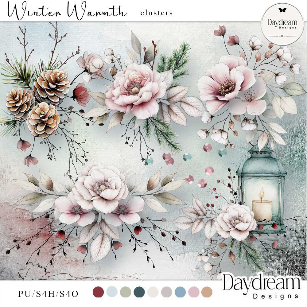 Winter Warmth Clusters by Daydream Designs    