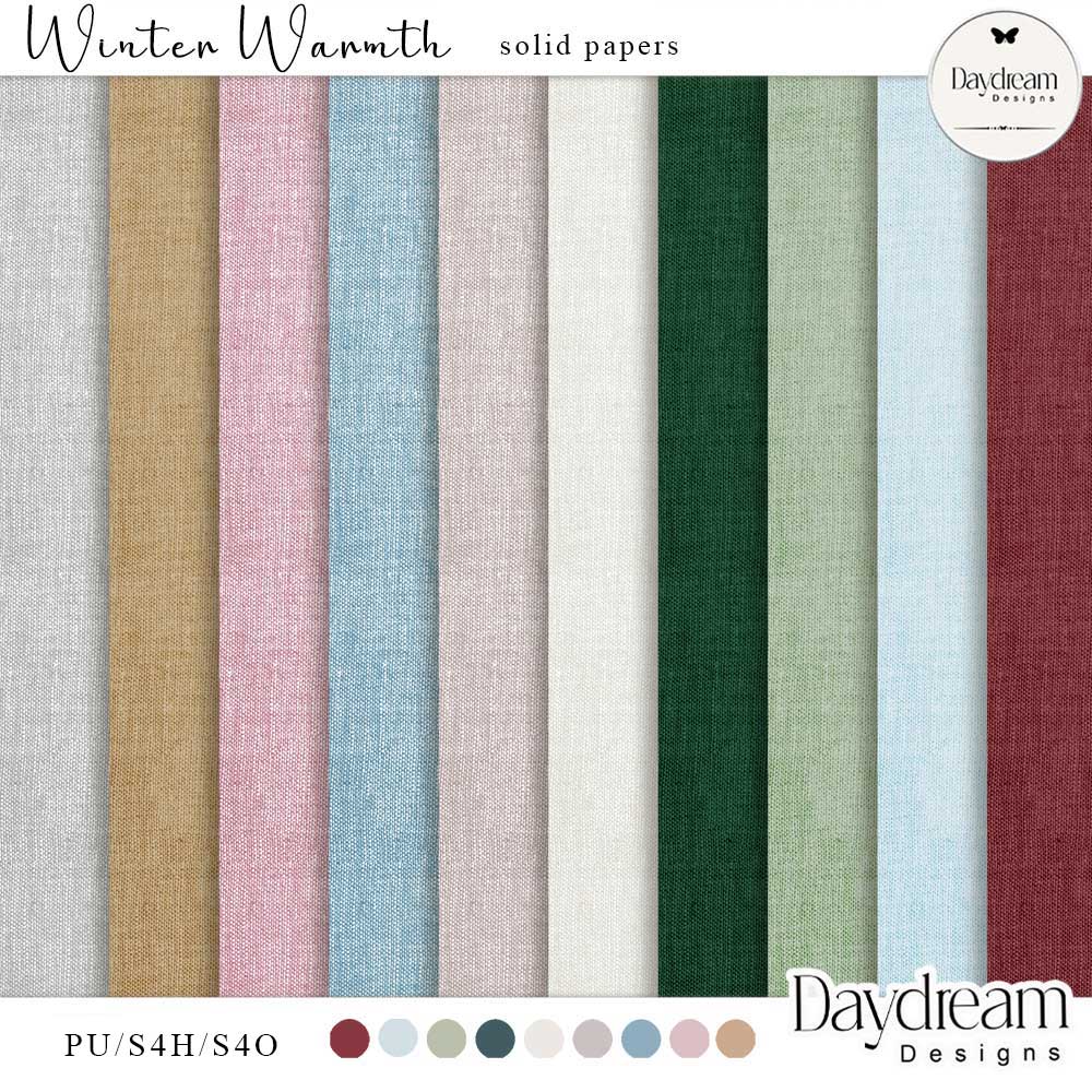 Winter Warmth Solid Papers by Daydream Designs