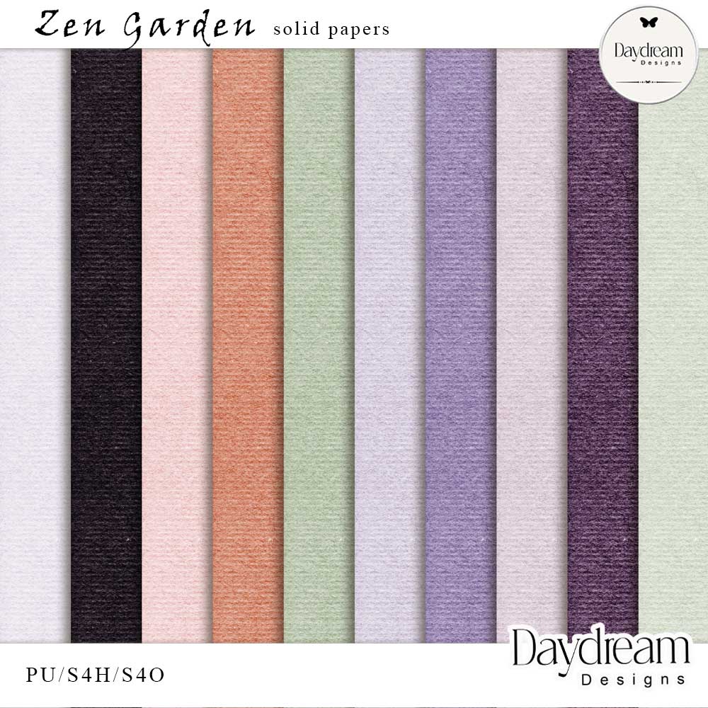 Zen Garden Solid Papers by Daydream Designs