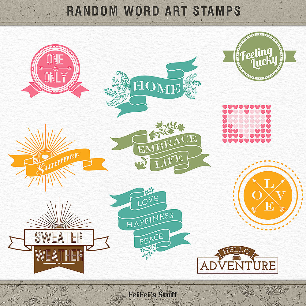 Word Art Collection by FeiFei Stuff