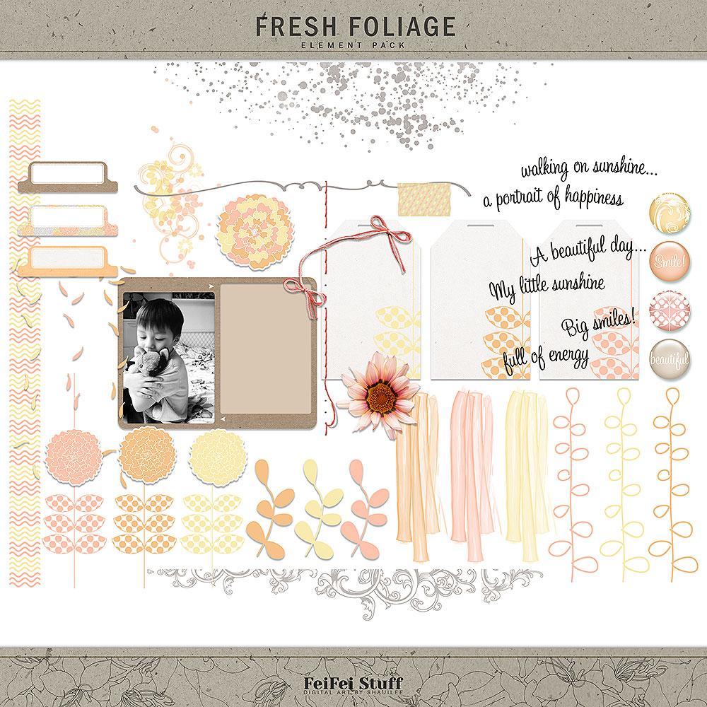 Fresh Foliage Element Pack by FeiFei Stuff