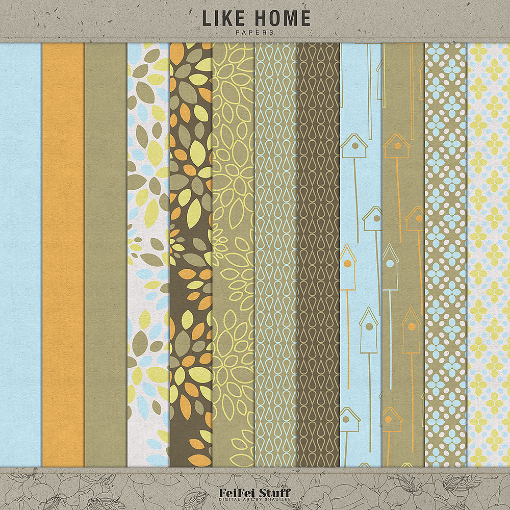 Like Home Paper Pack by FeiFei Stuff