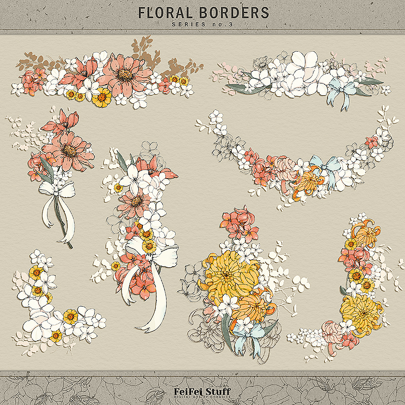 Floral Borders No.3 by FeiFei Stuff