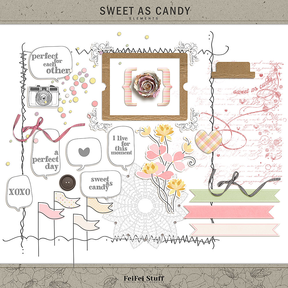 Sweet as Candy Element Pack by FeiFei Stuff