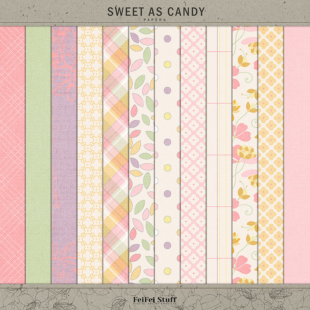 Sweet as Candy Paper Pack by FeiFei Stuff