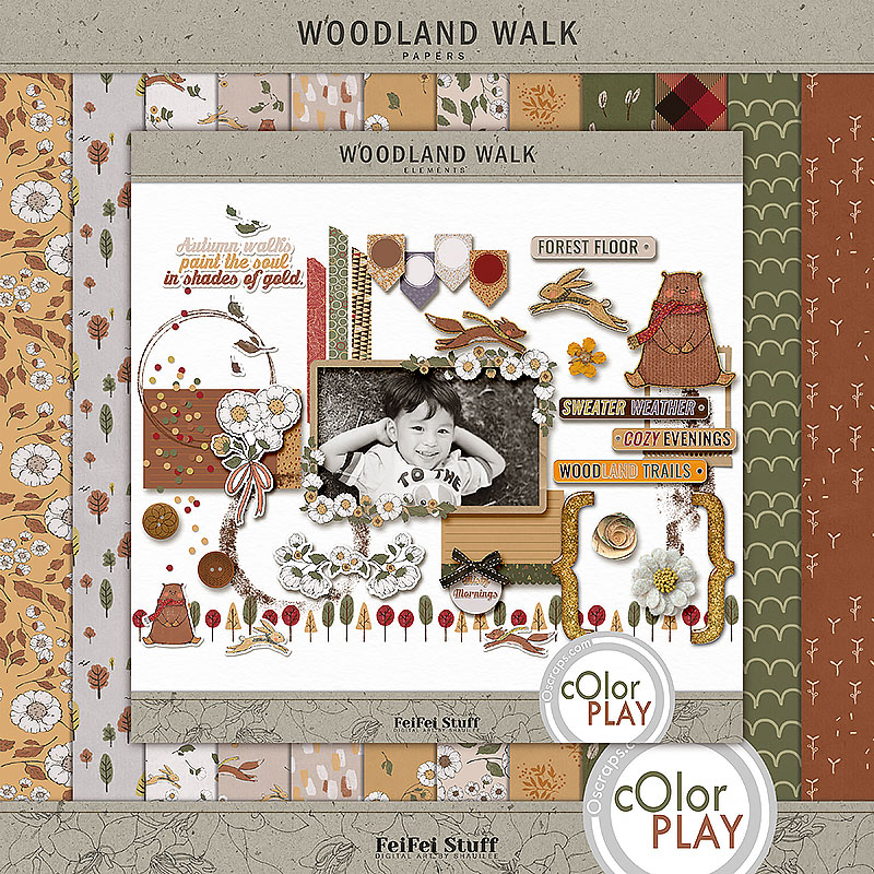 Woodland Walk Digital Scrapbook Kit by FeiFei Stuff