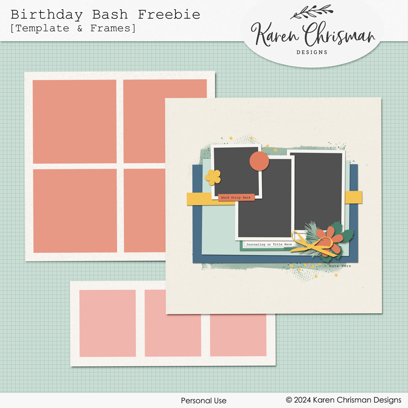 Karen Chrisman Designs Birthday Bash Freebie 2024