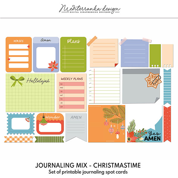 Christmastime (Journaling spot cards)  