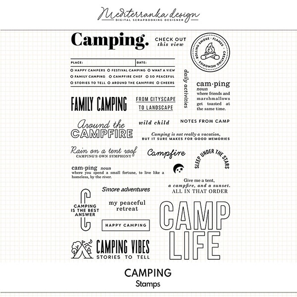 Camping (Digital stamps)