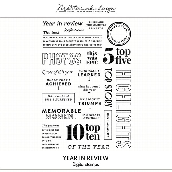 Year in review (Digital stamps)  