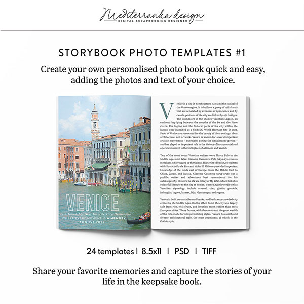 Storybook #1 (Photo templates - 8.5x11)