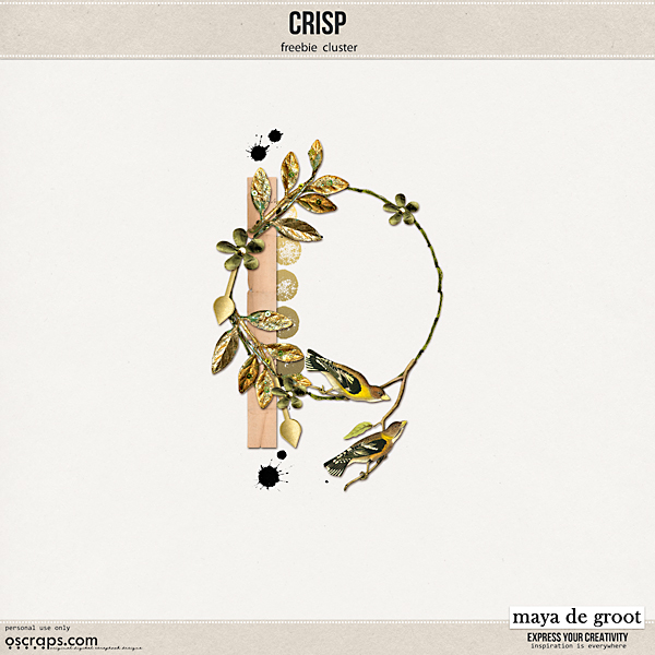 Crisp freebie cluster by Maya de Groot