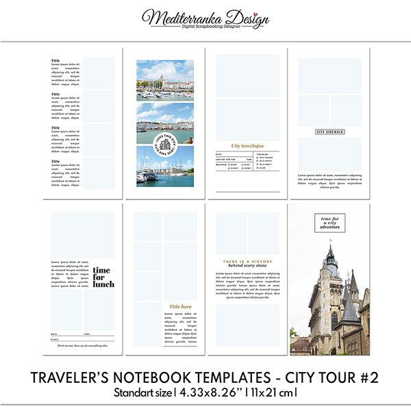 City tour (Travelers Notebook Templates 2 - Standard size) 